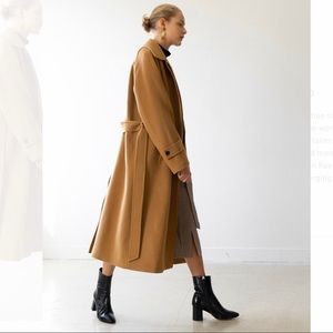 Kindersalmon cashmere wool coat